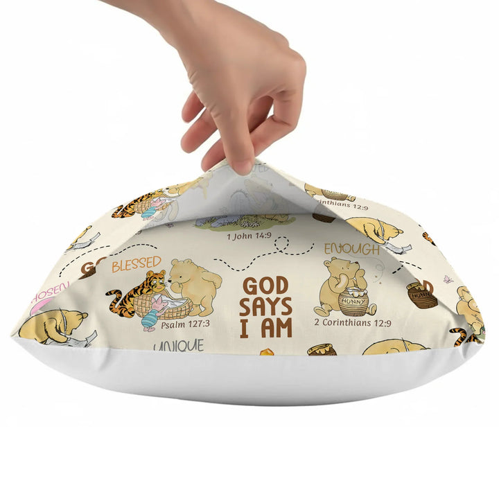God Says I Am – Little Blessings Bamboo Pillow Case