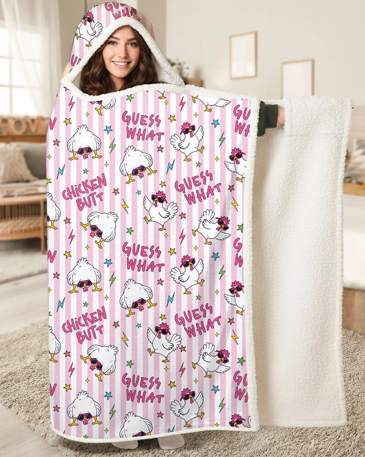 Guess What Chicken Butt! Bamboo Wearable Hooded Blanket