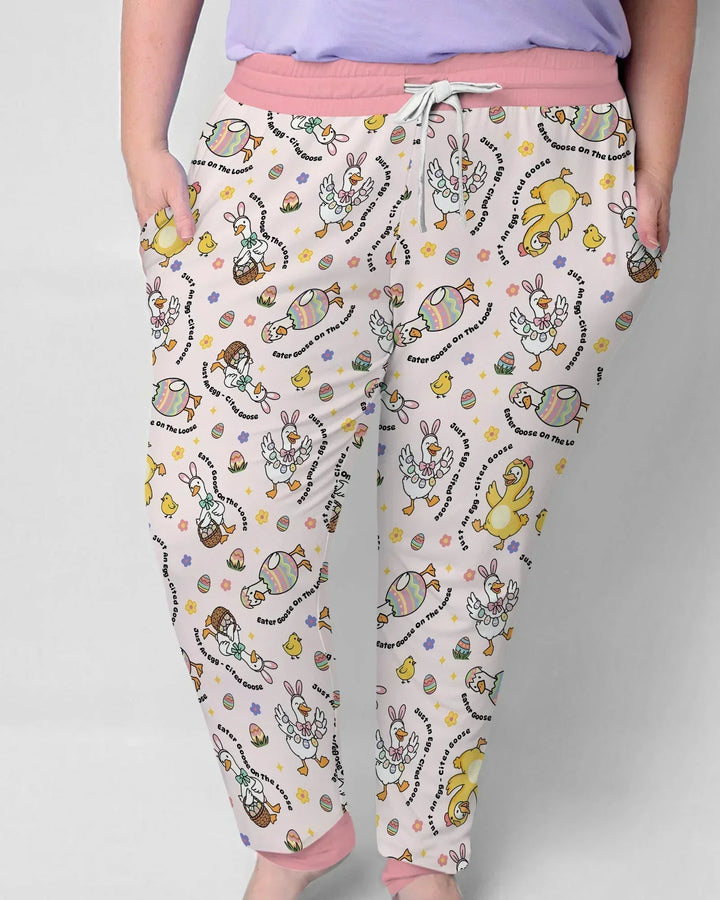 Easter Goose Family Matching Bamboo Women Pajama Set