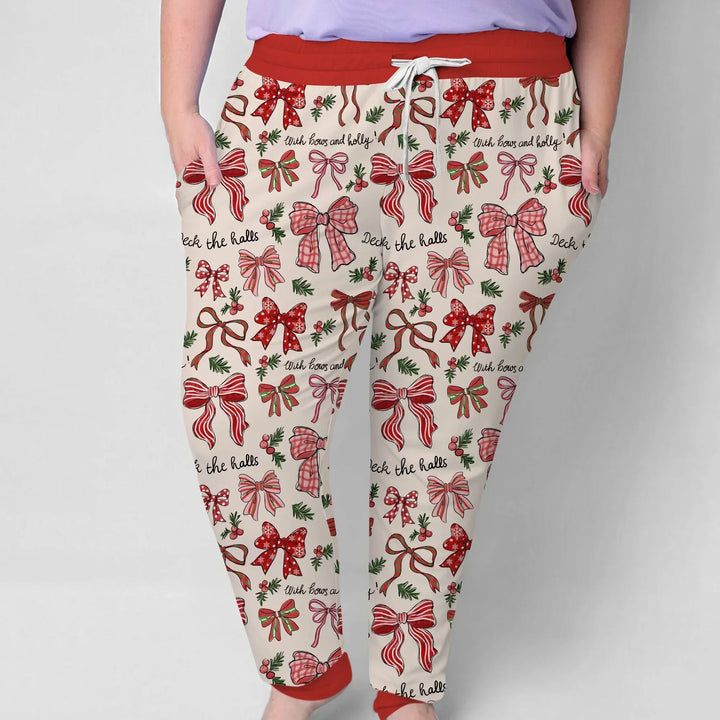 Coquette Christmas Bows Bamboo Women Pajama Set