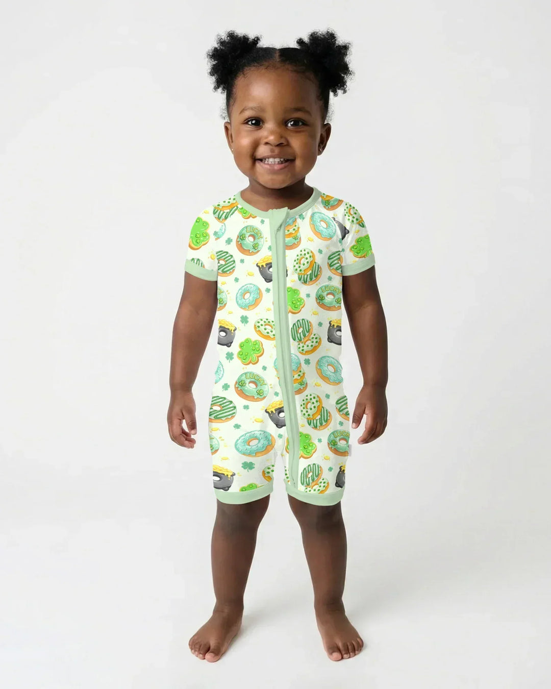 St. Patrick's Day Donut Bamboo Shorty Zippy