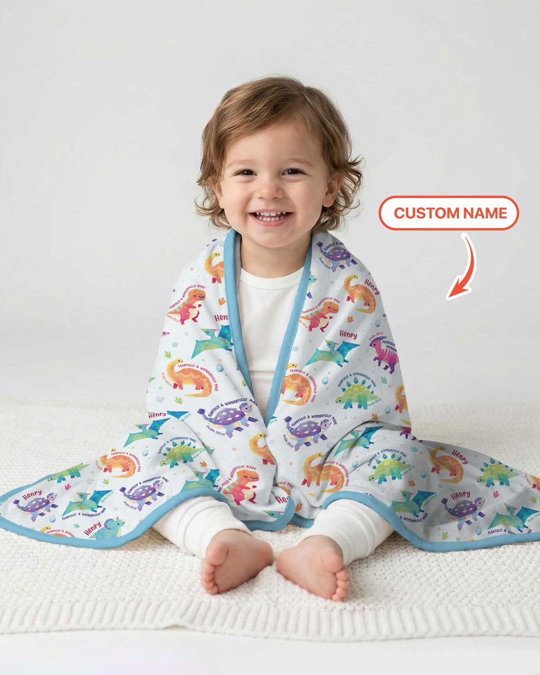 Fearfully & Wonderfully Made Custom Name Boy Bamboo Blanket
