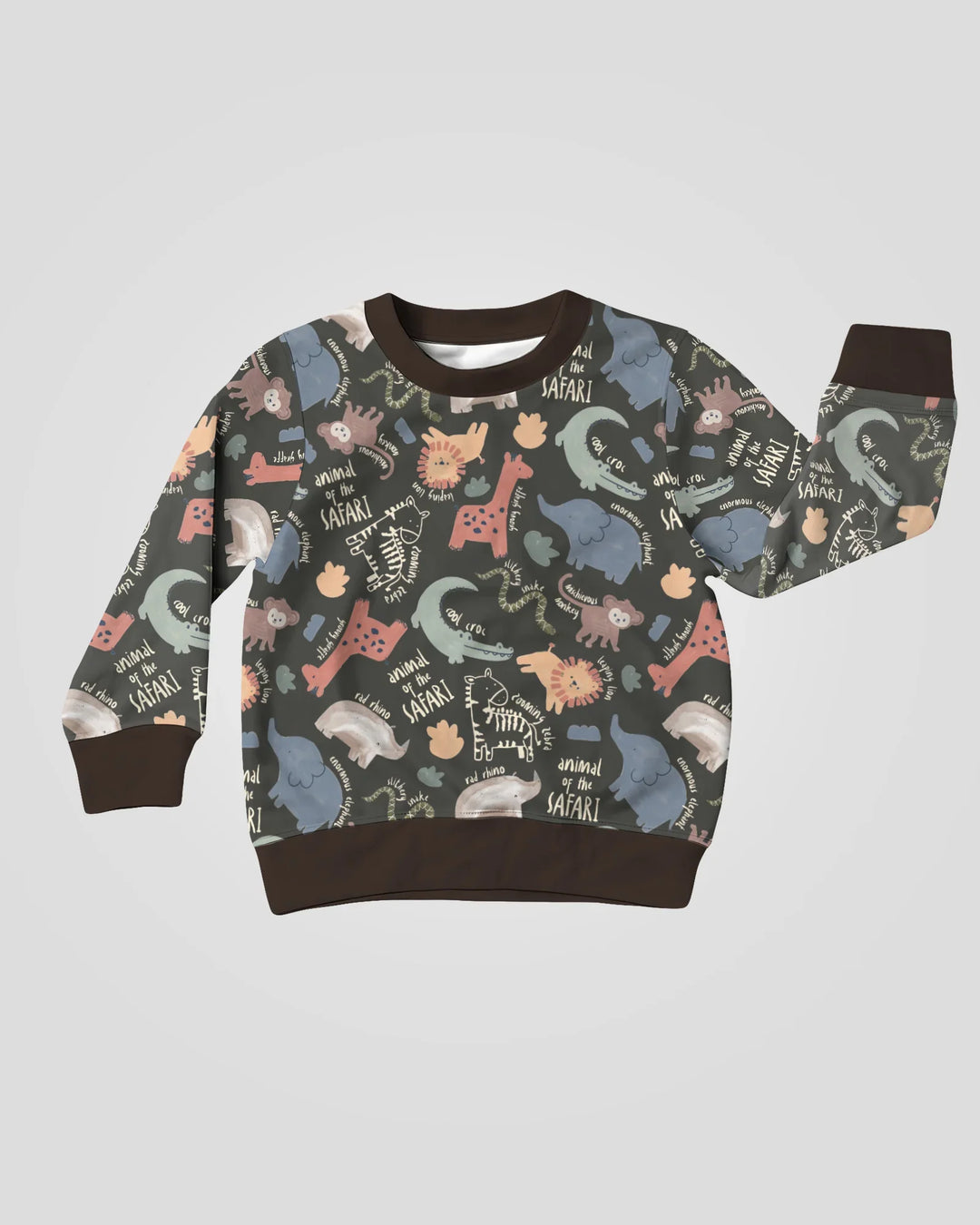Funny African Animals Bamboo Crewneck Sweatshirt