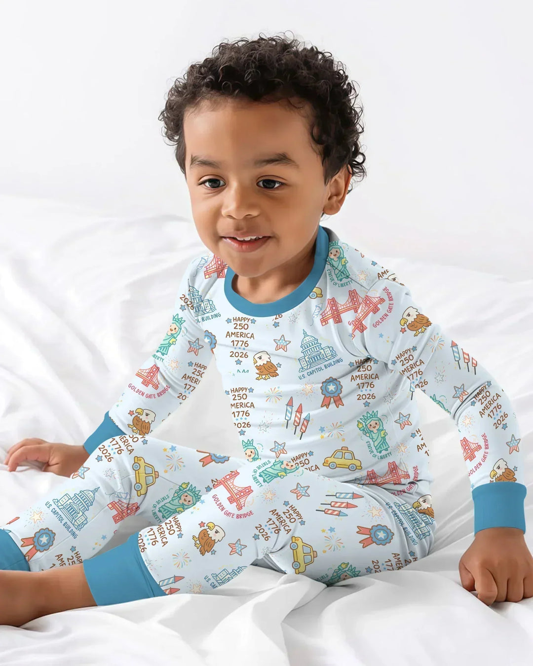 250 Years Of Freedom Bamboo Two Piece Long Sleeve Pajama Set