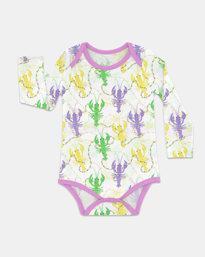 Mardi Gras Crawfish Family Matching Bamboo Bodysuit
