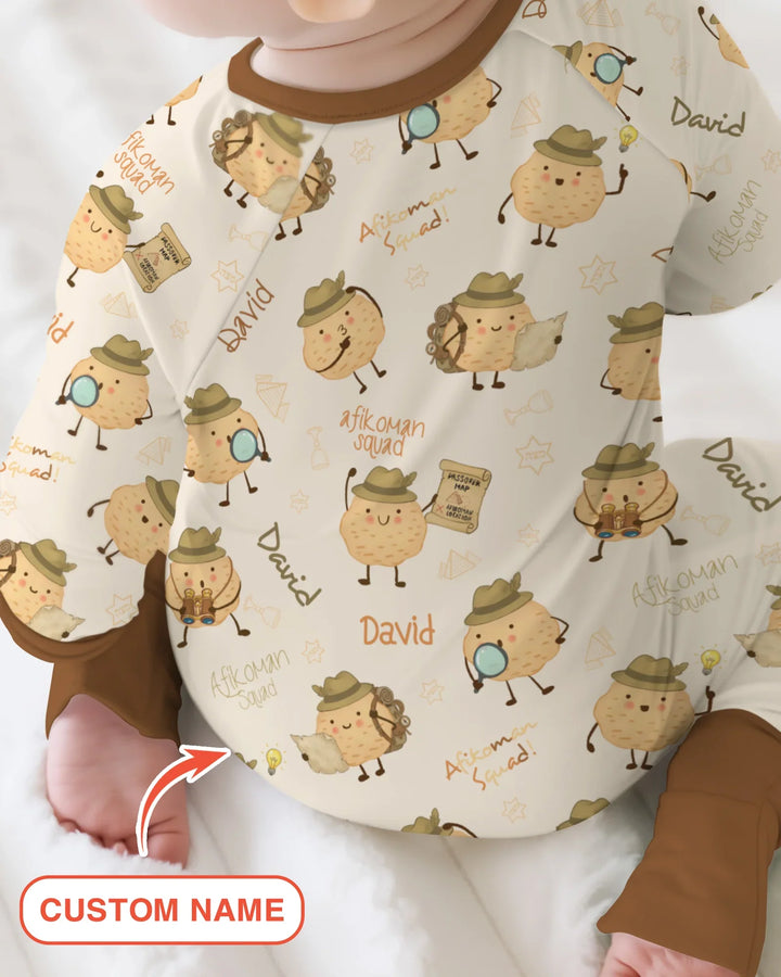 Custom Name Passover Afikoman Bamboo Convertible Zippy