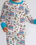 Happy 250 America I love USA Bamboo Two Piece Long Sleeve Pajama Set