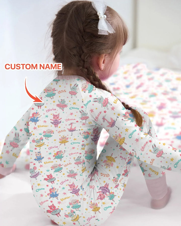 Fairy Friends Ballet Custom Name Bamboo Convertible Zippy