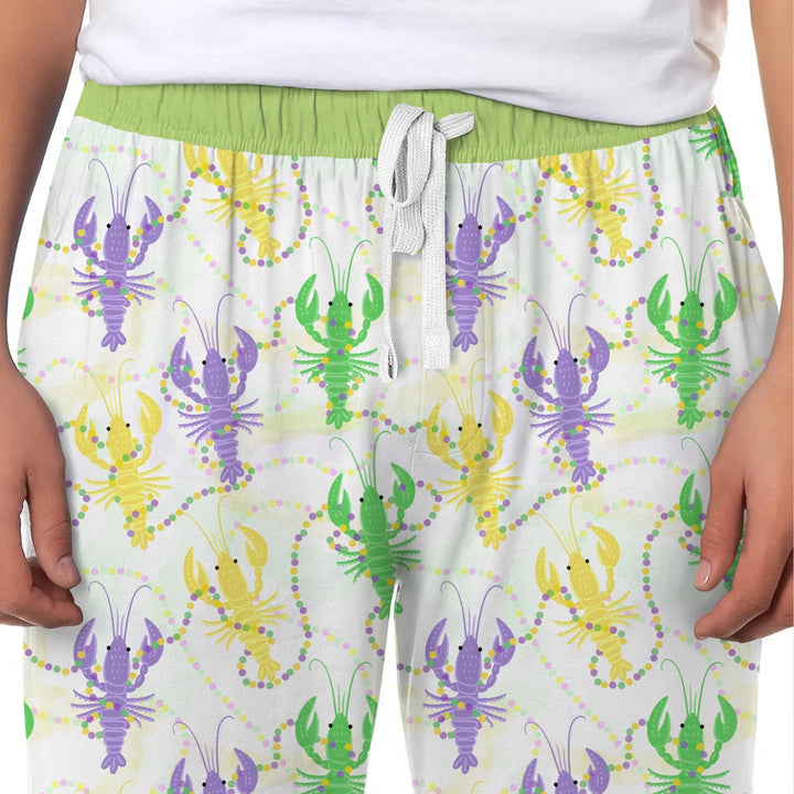 Mardi Gras Crawfish Family Matching Bamboo Men's Pajama Set