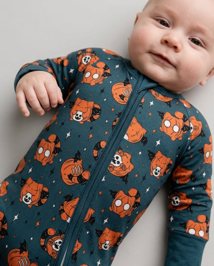 Batty Pumpkin Cats Bamboo Convertible Zippy