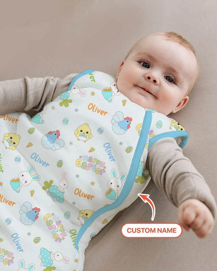 Custom name Happy Easter Bamboo Sleep Bag