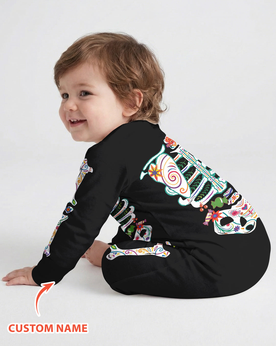 Custom Mexican Halloween Floral Skeleton Bamboo Convertible Zippy