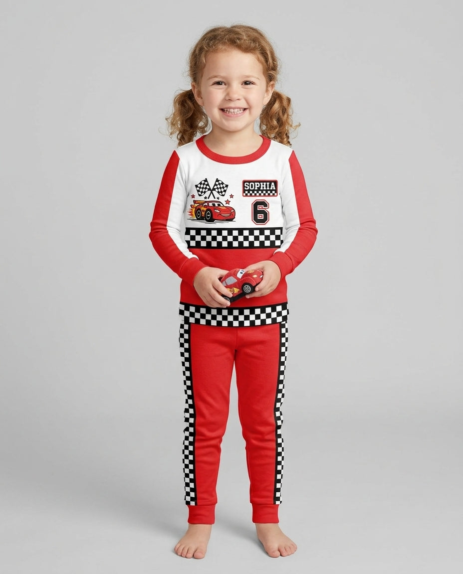 Born To Race Bamboo Two Piece Long Sleeve Pajama Set