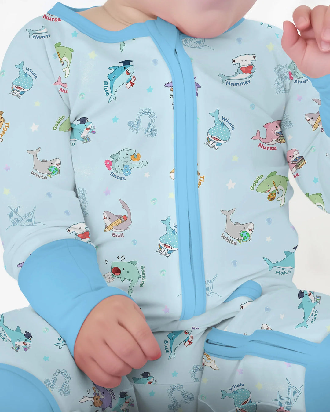 Shark School Bamboo Convertible Zippy