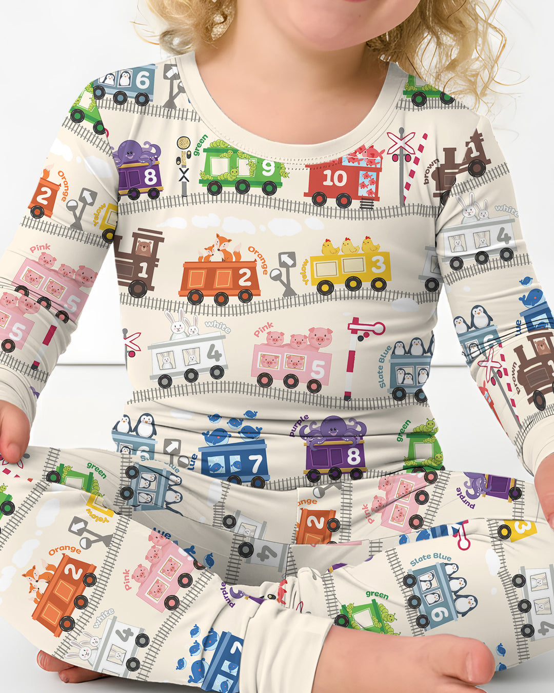 Template Bamboo Two Piece Long Sleeve Pyjamas Set