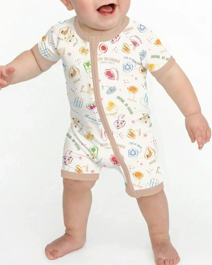 Happy Rosh Hashanah Bamboo Shorty Zippy