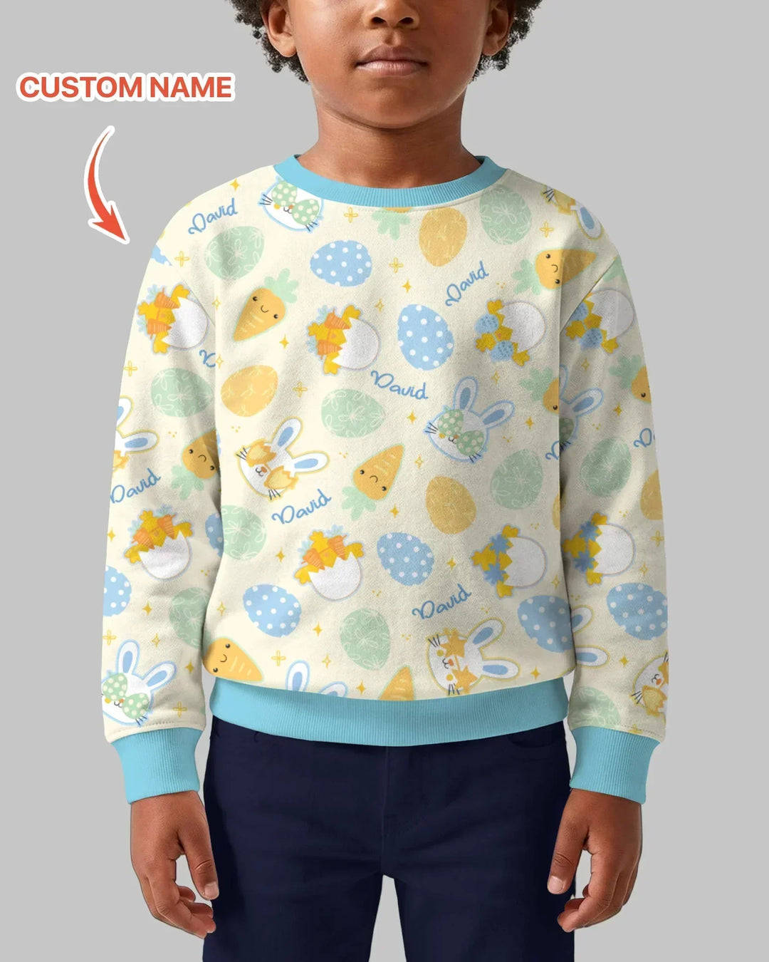 Retro Easter Bamboo Crewneck Sweatshirt