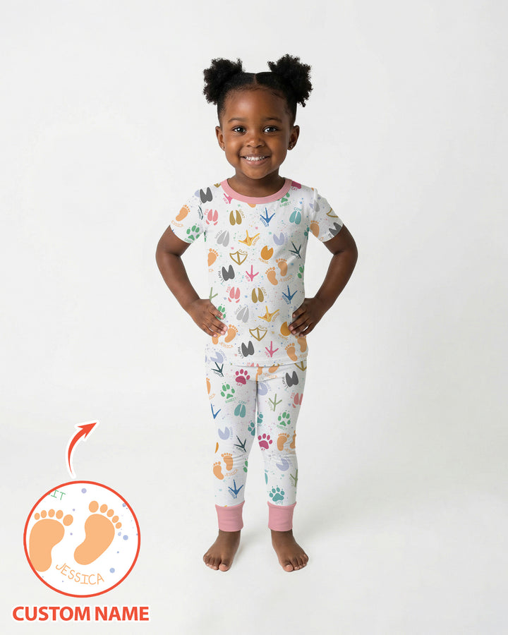 CUSTOM Template Bamboo Two Piece Short Sleeve Pyjamas Set