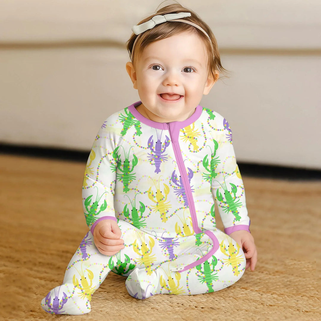 Mardi Gras Crawfish Family Matching Bamboo Convertible Zippy