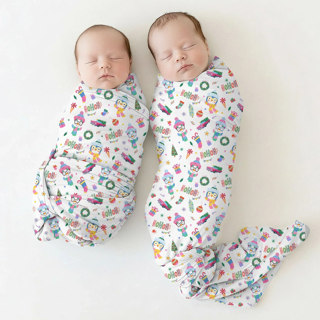 Bright Christmas Bamboo Swaddle Blanket