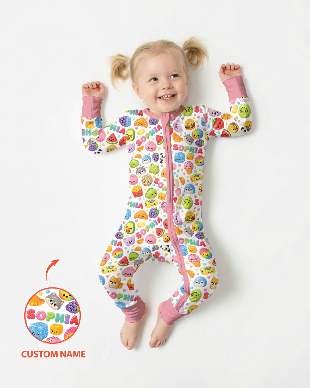 Just A Girl Who Loves Squishies Custom Name Bamboo Convertible Zippy