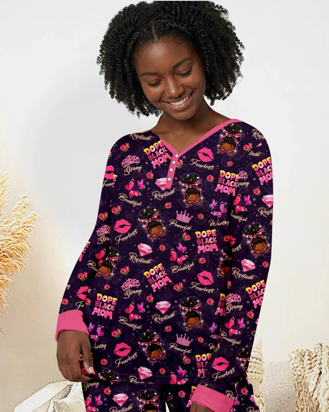 Dope Black Queen Bamboo Women Pajama Set