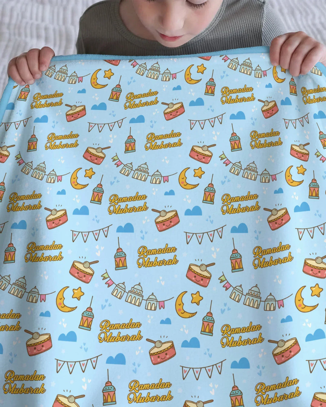 Ramadan Mubarak Bamboo Blanket