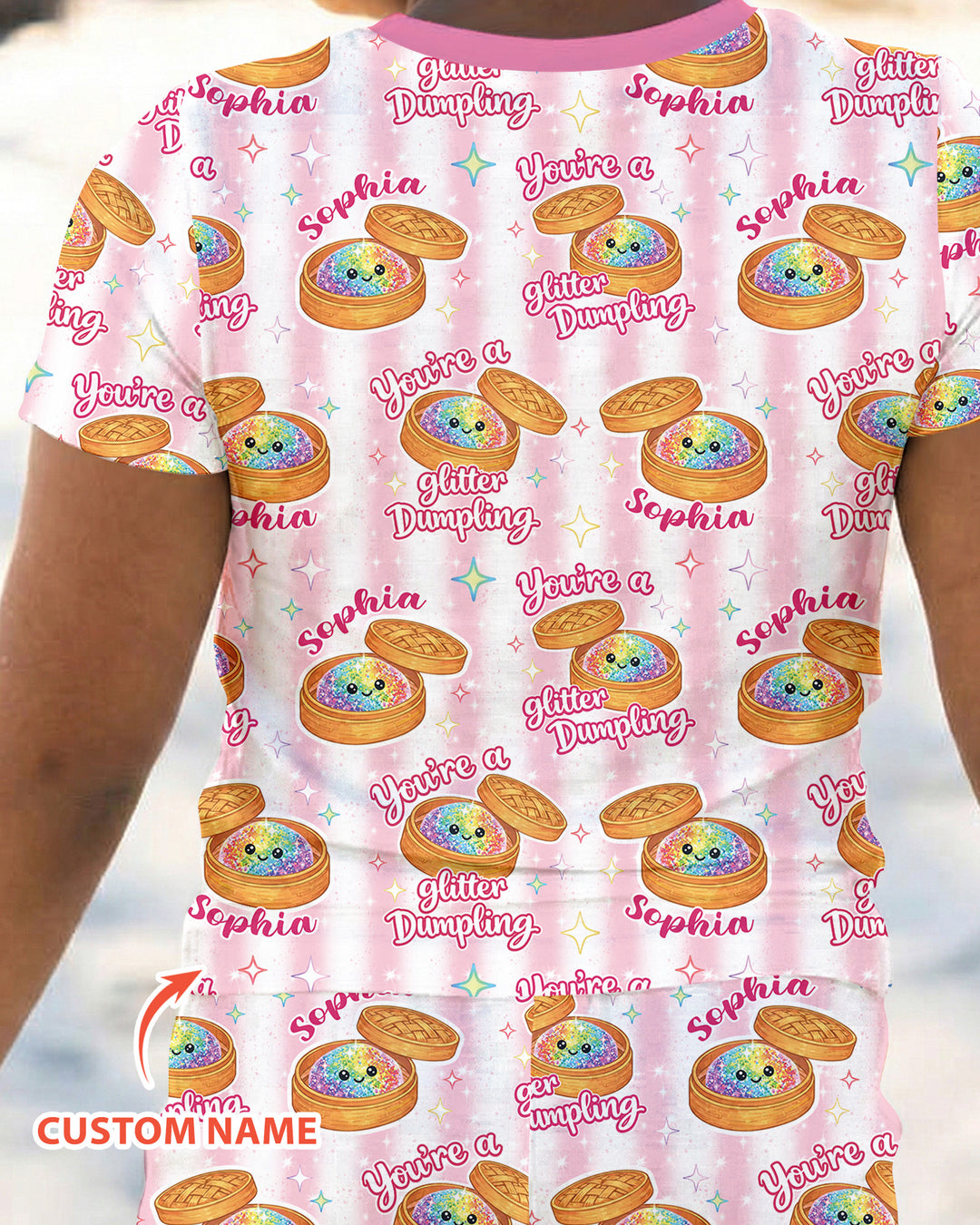CUSTOM Template Bamboo Two Piece Short Sleeve Pyjamas Set