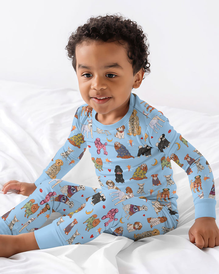 Paws In Pajamas Bamboo Two Piece Long Sleeve Pajama Set
