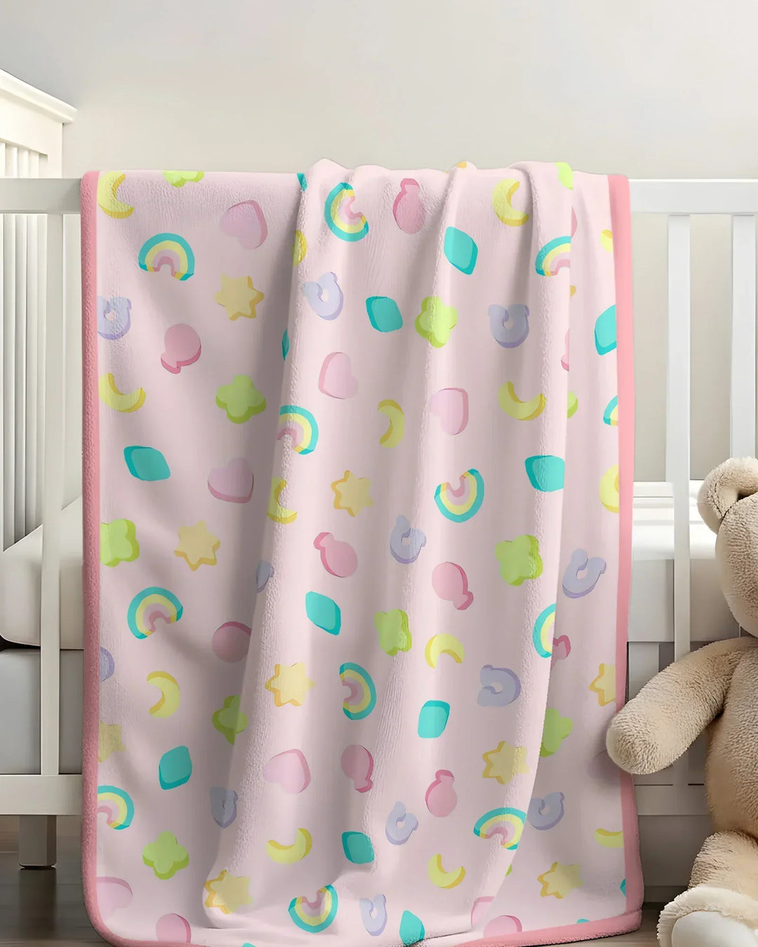 Pastel Lucky Charms Scatter Bamboo Blanket