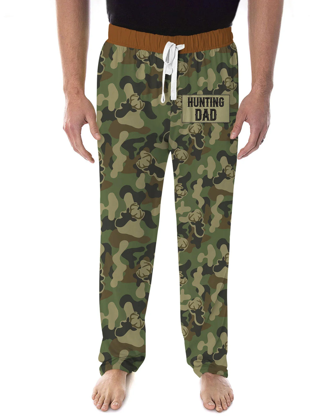 Embroidered Matching With Hunting Dad Bamboo Men's Pajama Set