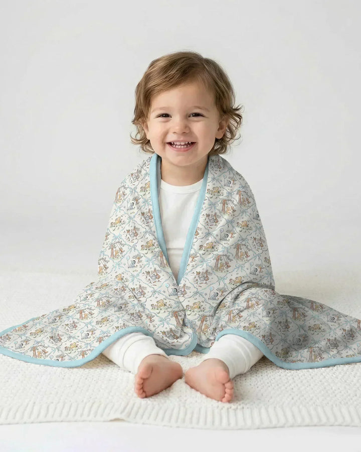 Spring Meadow Friends Bamboo Blanket