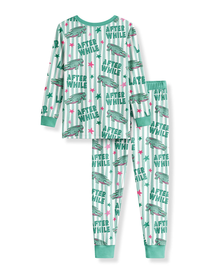 Later Gator After A While Bamboo Two Piece Long Sleeve Pajama Set