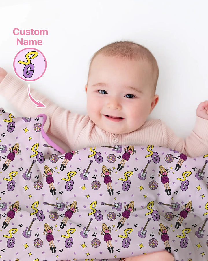 Custom Name Mini Rockstar Blanket