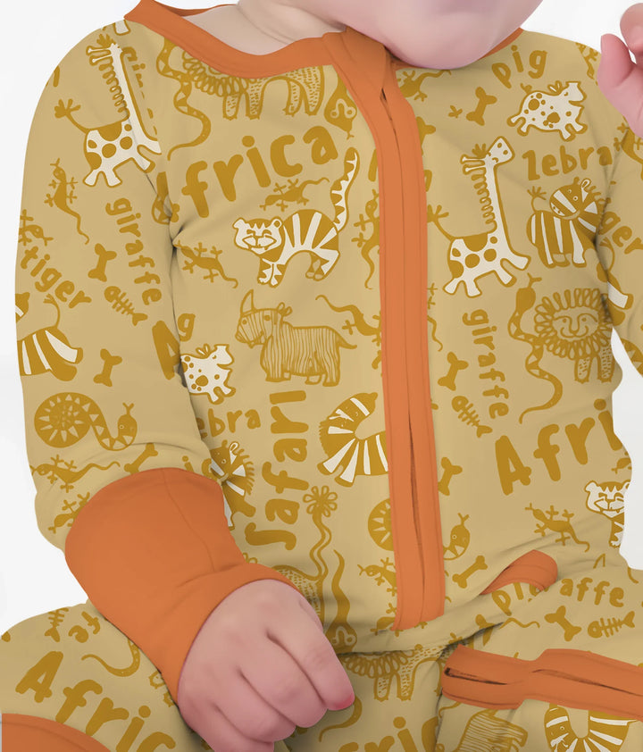 Handdrawn African Animals Bamboo Convertible Zippy