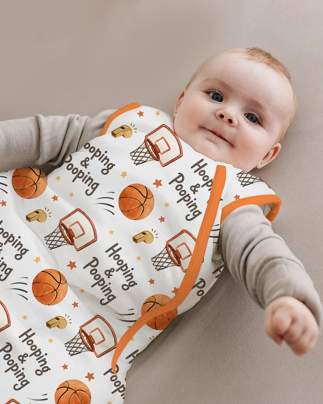 Funny Basketball Hooping & Pooping Bamboo Sleep Bag