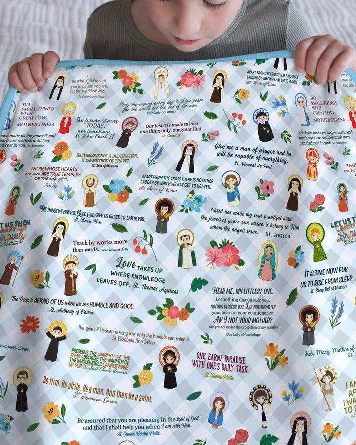 Catholic Saint Quotes Bamboo Blanket