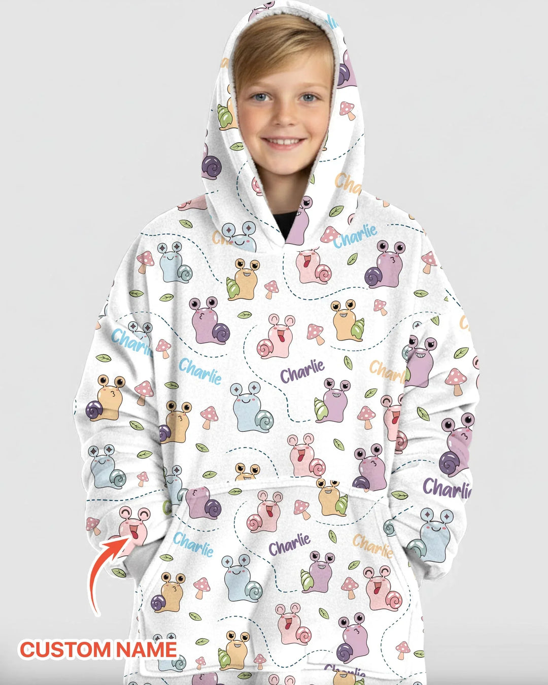 Custom Name Snailed it! Bamboo Blanket Hoodie