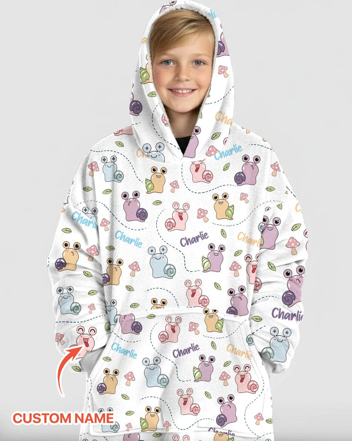 Custom Name Snailed it! Bamboo Blanket Hoodie