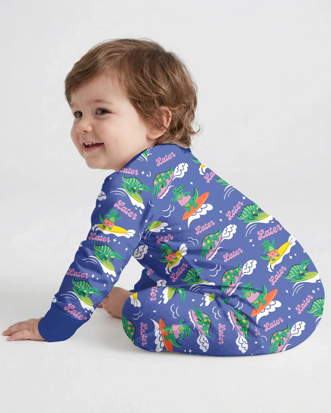 Embroidered Summer Alligator Bamboo Convertible Zippy