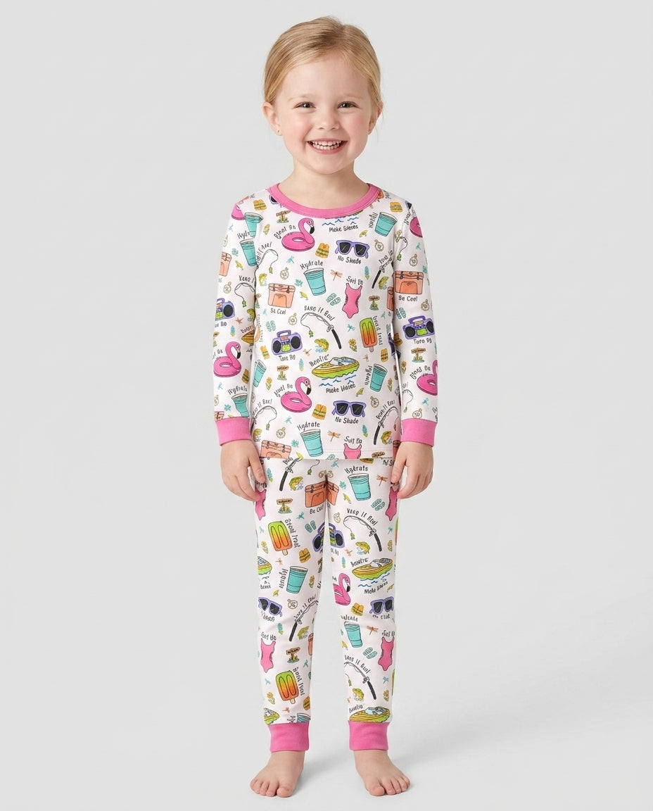 Lake Days Bamboo Two Piece Long Sleeve Pajama Set