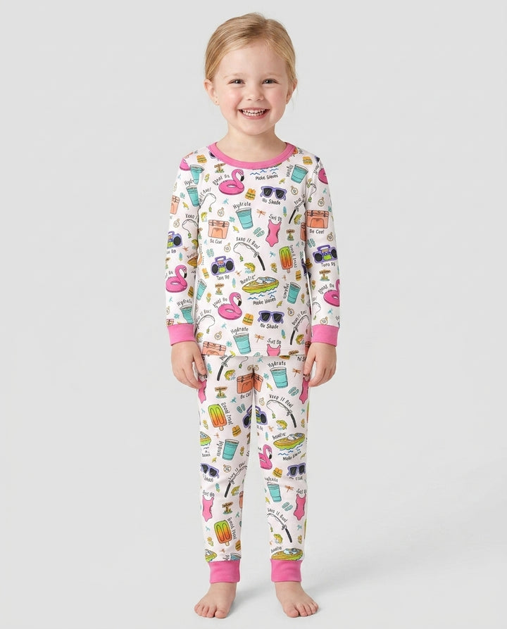 Lake Days Bamboo Two Piece Long Sleeve Pajama Set