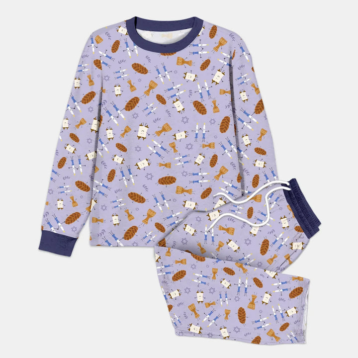 Shabbat Shalom Family Matching Bamboo Men's Pajama Set