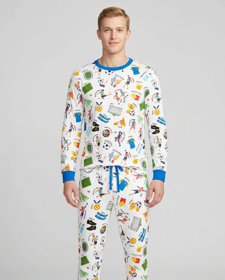 Soccer Fever All About The Game Bamboo Men's Pajama Set