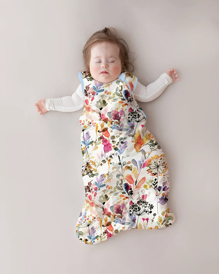 Wildflower Watercolor Garden Bamboo Sleep Bag