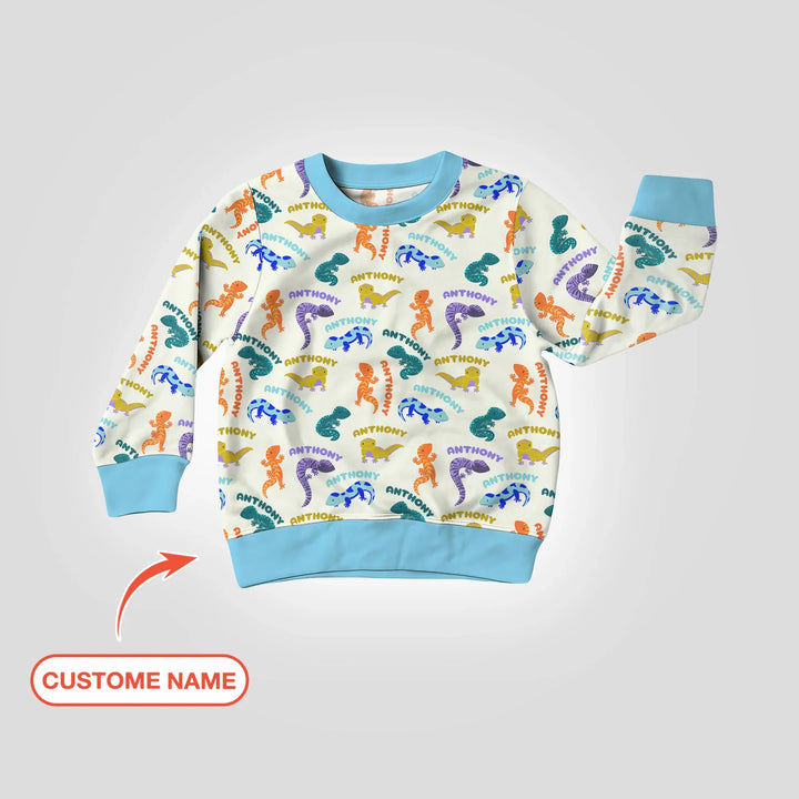 Custom Name Little Salamander Bamboo Crewneck Sweatshirt
