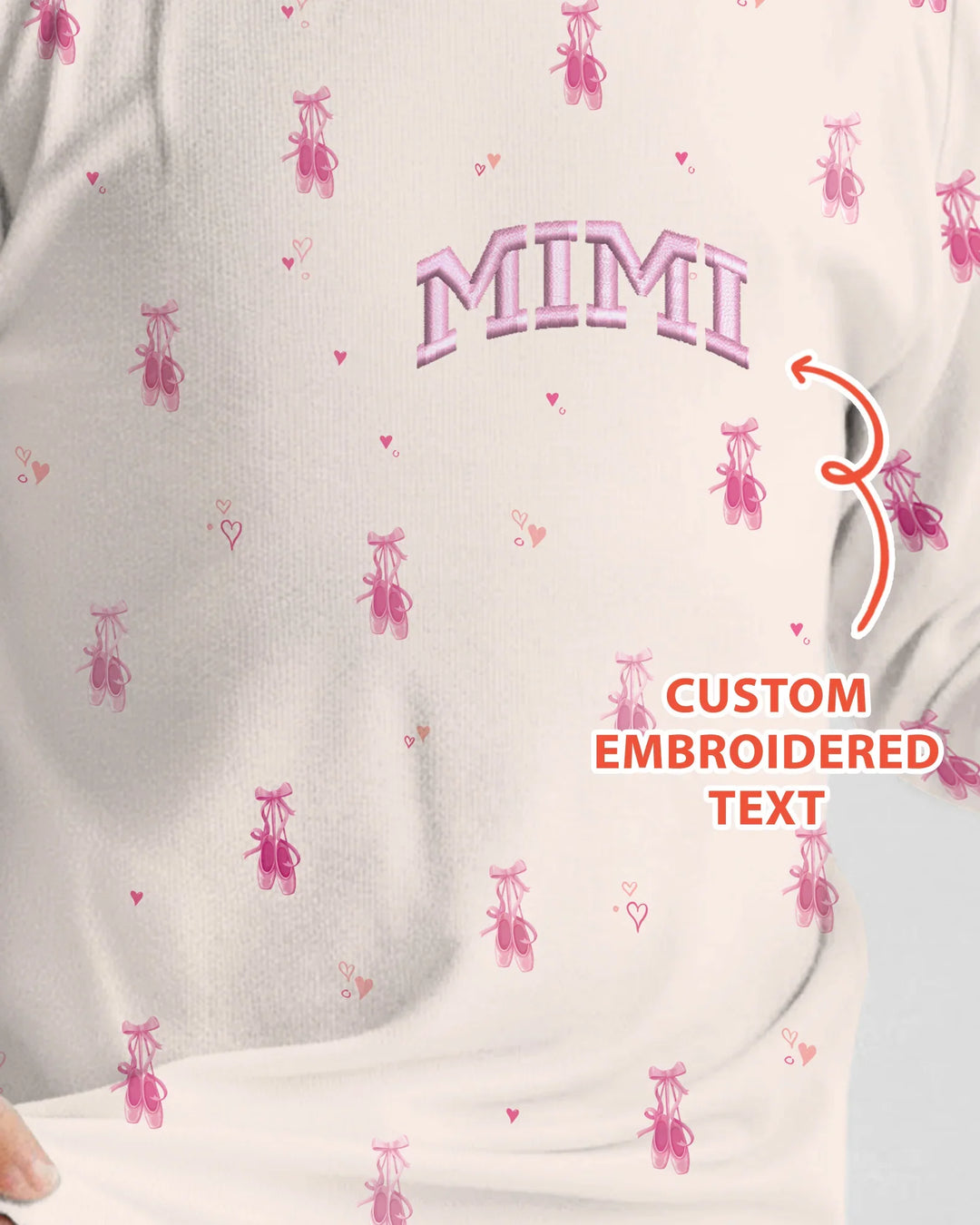 Custom Embroidered Mommy and Me Matching Bamboo Two Piece Long Sleeve Pajama Set