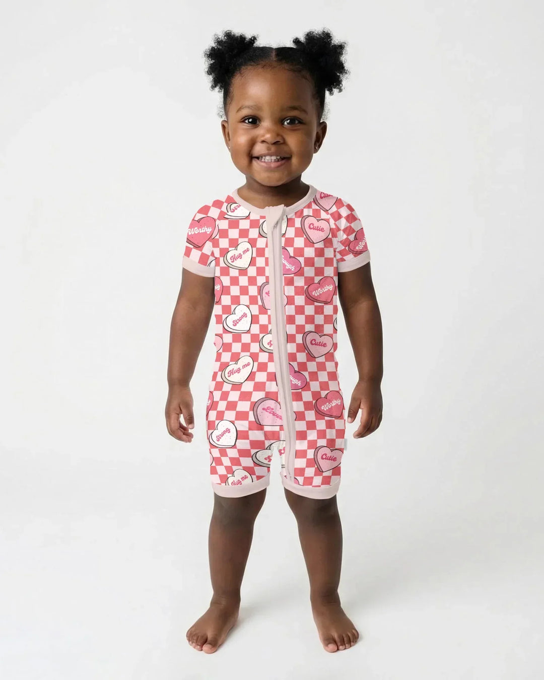 Valentine in Hearts Bamboo Shorty Zippy