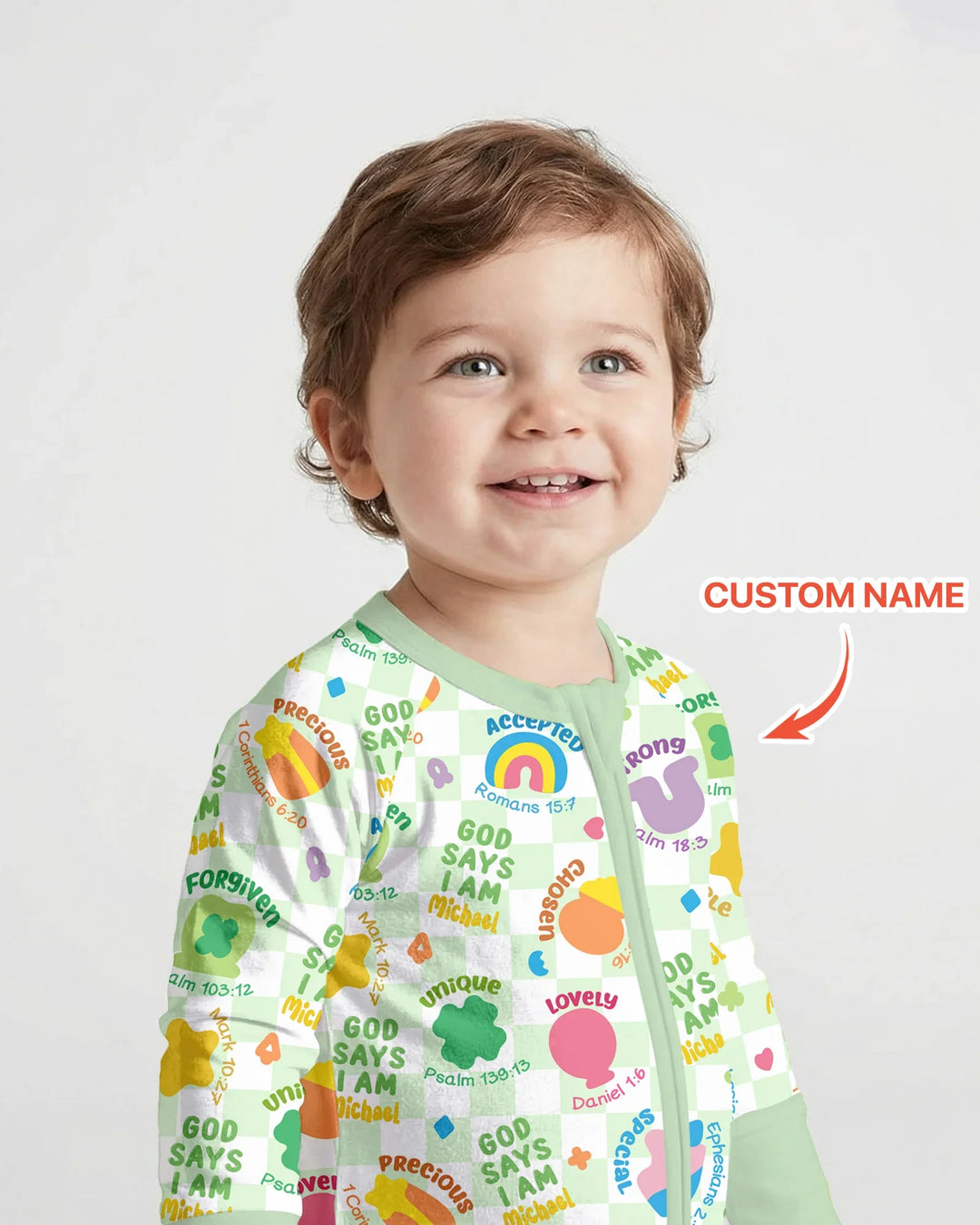 God Says I Am St. Patrick’s Day Custom Name Family Matching Bamboo Convertible Zippy