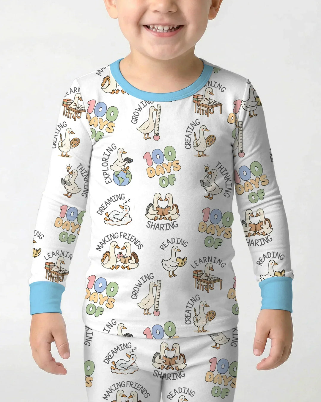 100 Days Of... Bamboo Two Piece Long Sleeve Pajama Set